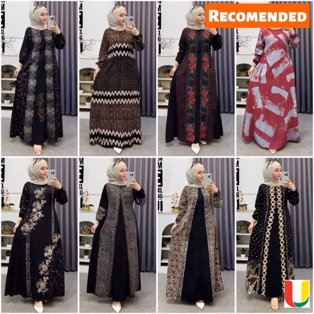 Batik Usman - Terbaru Gamis Twill Rayon Pekalongan Cap Malaman Ori Home Dress Busui Jumbo Premium
