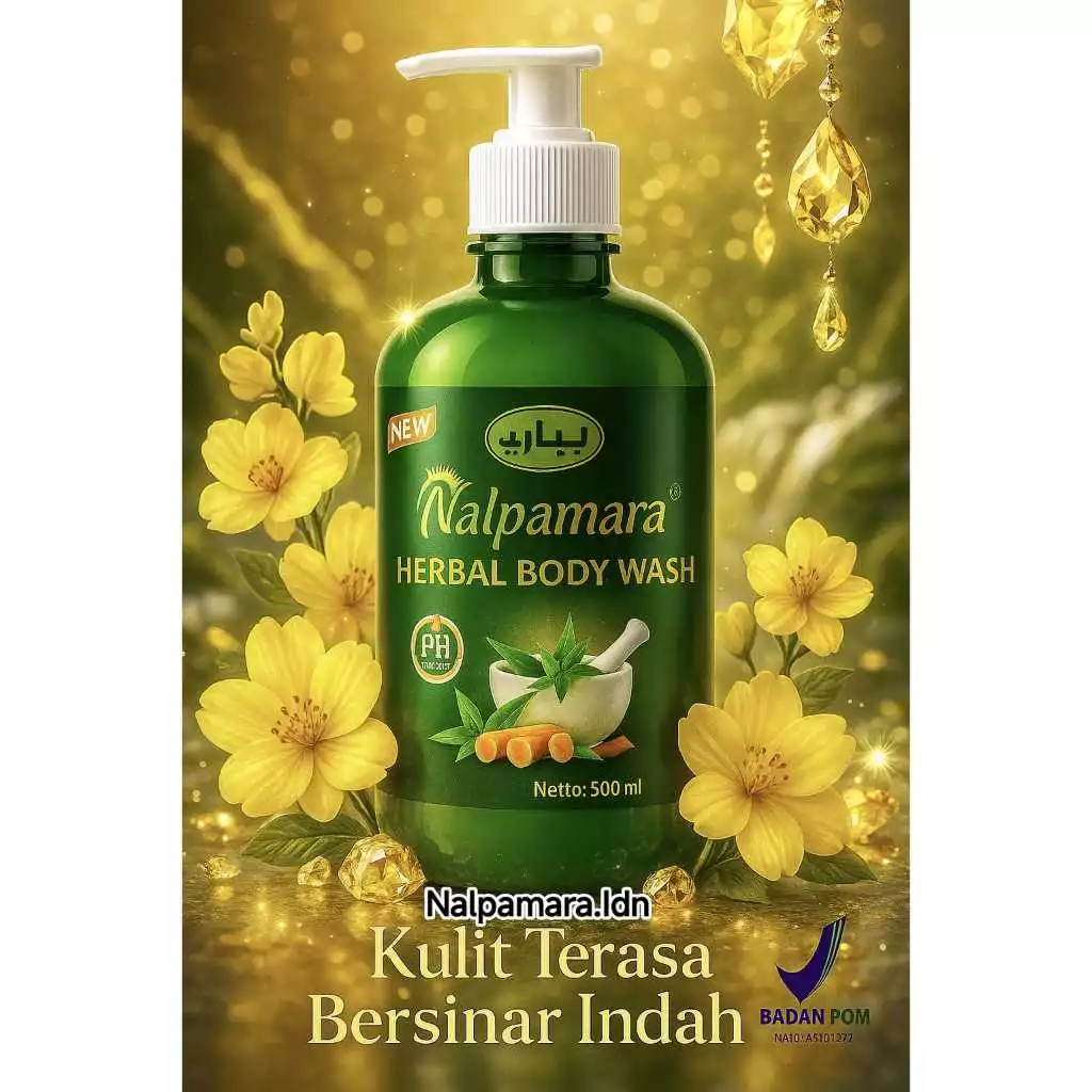Sabun Cair Nalpamara 500 Ml -Sabun Arab Halal BPOM Sabun Herbal Mencerahkan Kulit Putih