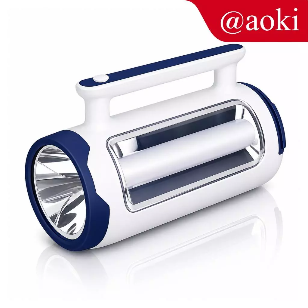 AOKI Lampu Darurat LED Emergency Rechargeable AC 220V + Panel Surya USB Power Bank | Lampu Gantung | Senter