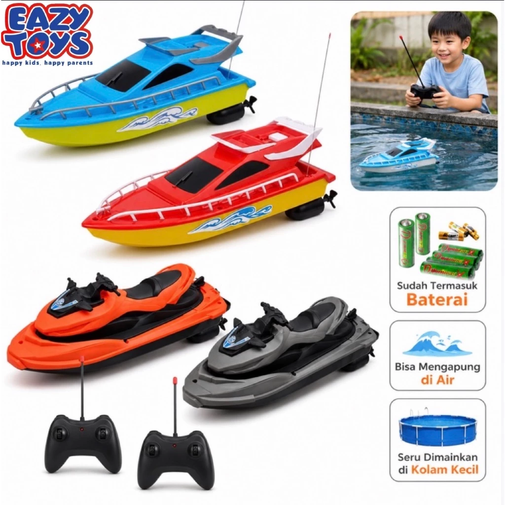 RC Speed Boat Jet Ski Remote Control Perahu Air Kapal RC Speedboat  Bisa Berjalan Di Atas Air