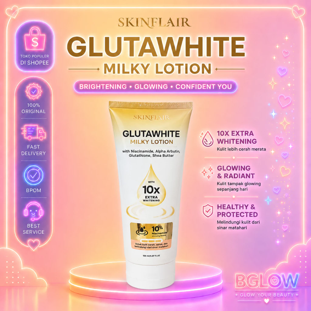 [100ml] WHITE INC AHA Body Lotion to Whitening & Moisturising | Hand Body Lotion Pencerah Mencerahkan Melembabkan Sebagai Body Booster