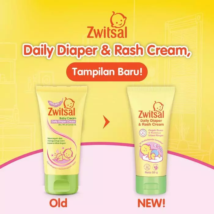 *ORIGINAL* Zwitsal Baby Cream With Zinc / Daily Diaper 50ml 50 ml / 100ml 100 ml