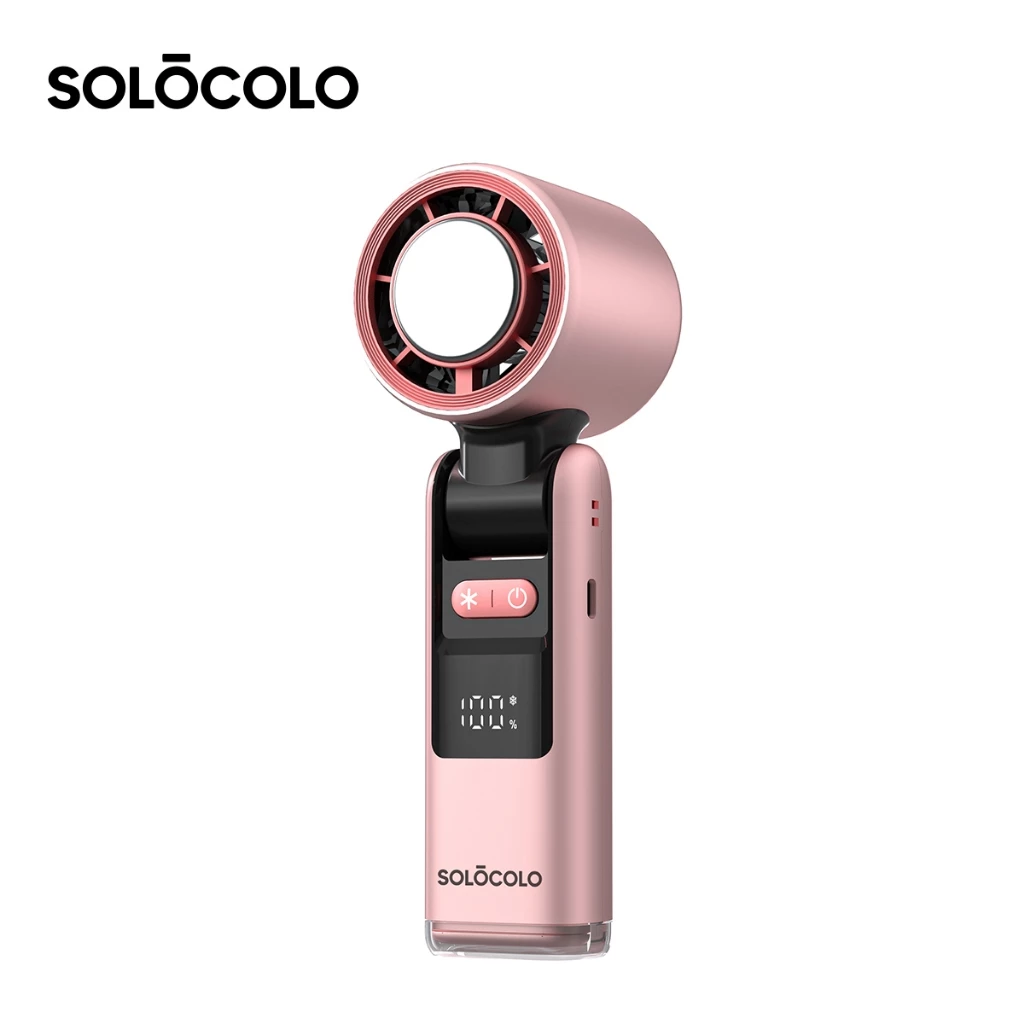 [Tahun 2026] SOLOCOLO K801 Kipas Angin Portable Nirkabel USB Turbo Fan LED Display 199 Level Kecepatan