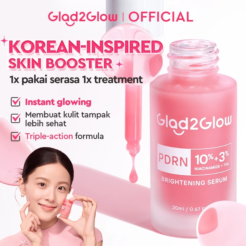 [NEW] GLAD2GLOW PDRN BRIGHTENING SERUM PDRN 10% NIACINAMIDE 3% TXA  SERUM Mencerahkan Wajah Serum Glow Bomb