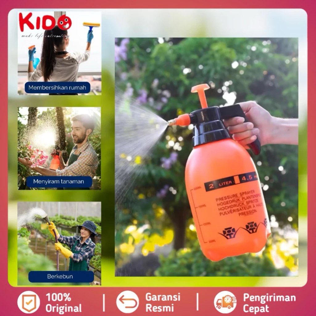 Pressure Sprayer Pompa Manual 2Liter – Botol Semprot Serbaguna
