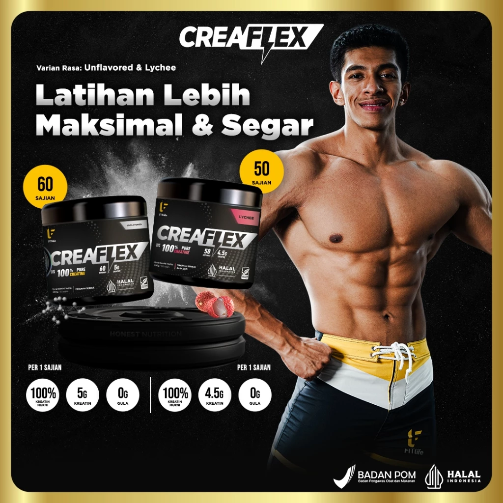 Creatine Monohydrate untuk Latihan Lebih Terarah! FITlife CreaFLEX
