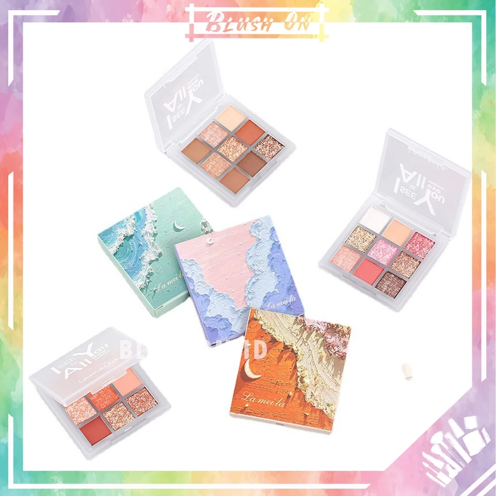 5099 Eyeshadow Palette 9 Warna Eyeshadow Glitter Waterproof Tahan Lama