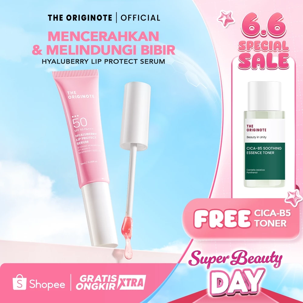 [FREE GIFT] The Originote Hyaluberry Lip Serum SPF 50 PA+++ Lip Treatment Mencerahkan & Melindungi Bibir UVA UVB | Brightening Lip Serum Lip Balm Lip Serum Lip Care Lip Oil Liptint Pelembab Bibir Bibir Hitam Jadi Cerah Lip Treatment  Lip SPF