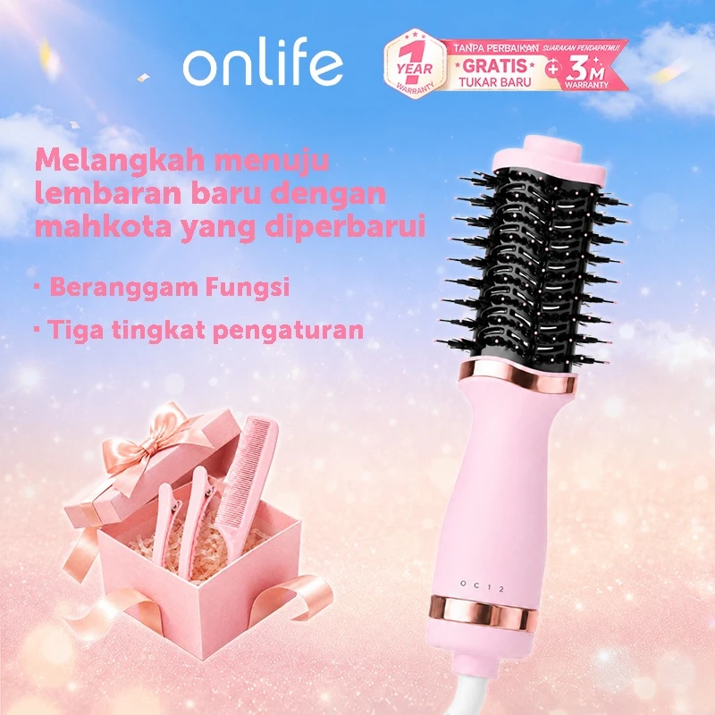 4 in 1 Sisir Blow Rambut Elektrik Hairdryer Catokan Wanita Airstyler(Catokan Curly+Catokan Rambut)