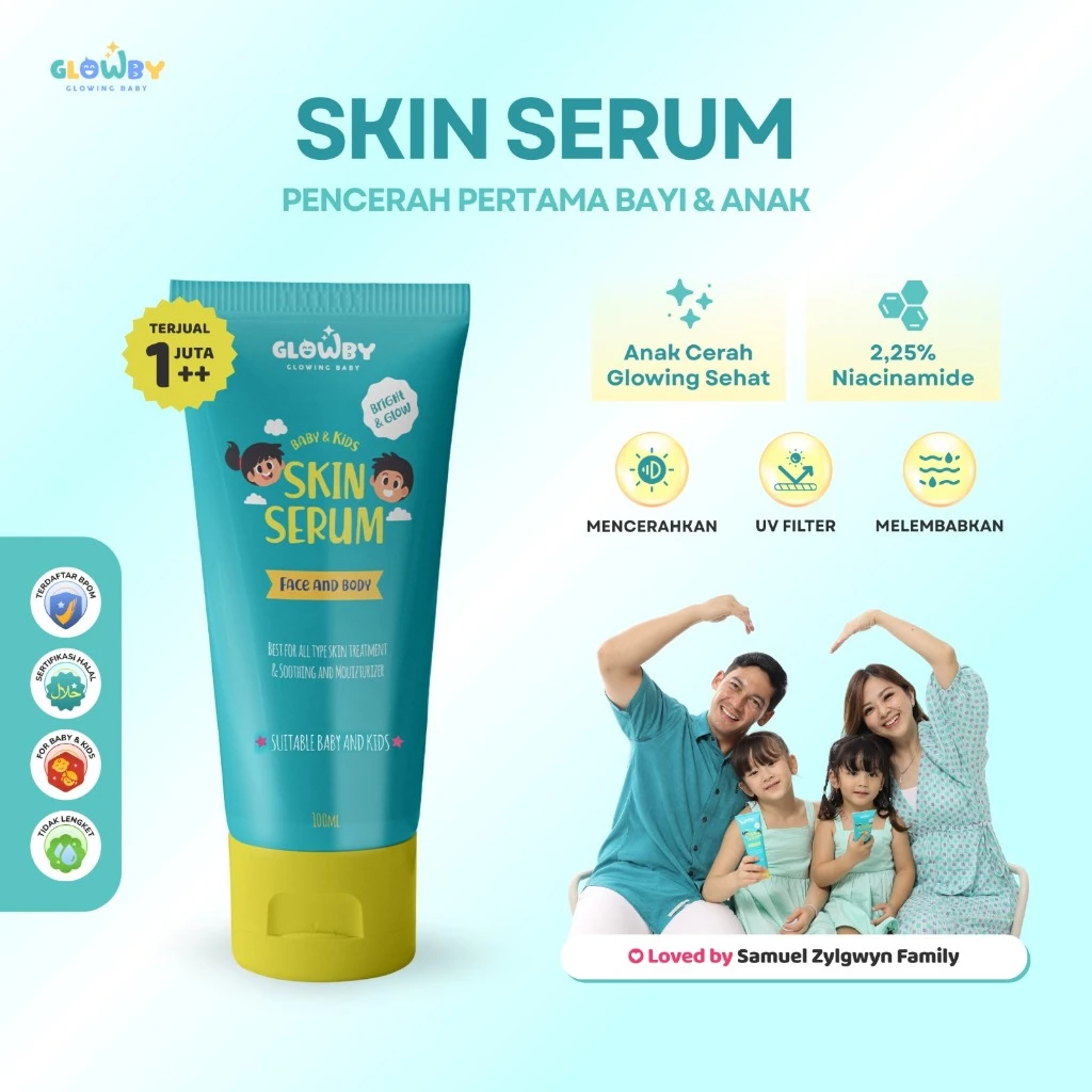 (Glowby) Serum Lotion Wajah dan Badan Pencerah Kulit Bayi dan Anak 100 ml