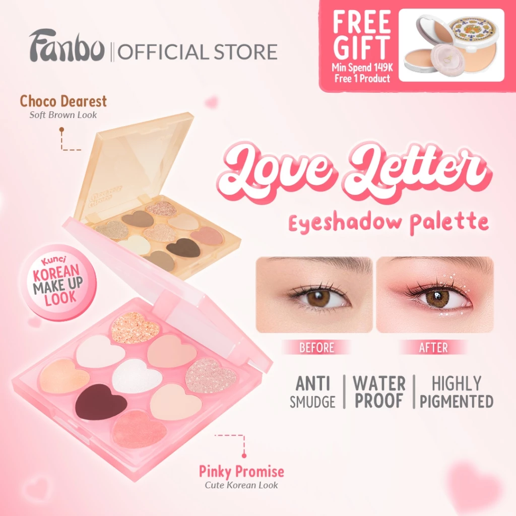Fanbo Love Letter Eyeshadow Palette Longlasting Highly Pigmented