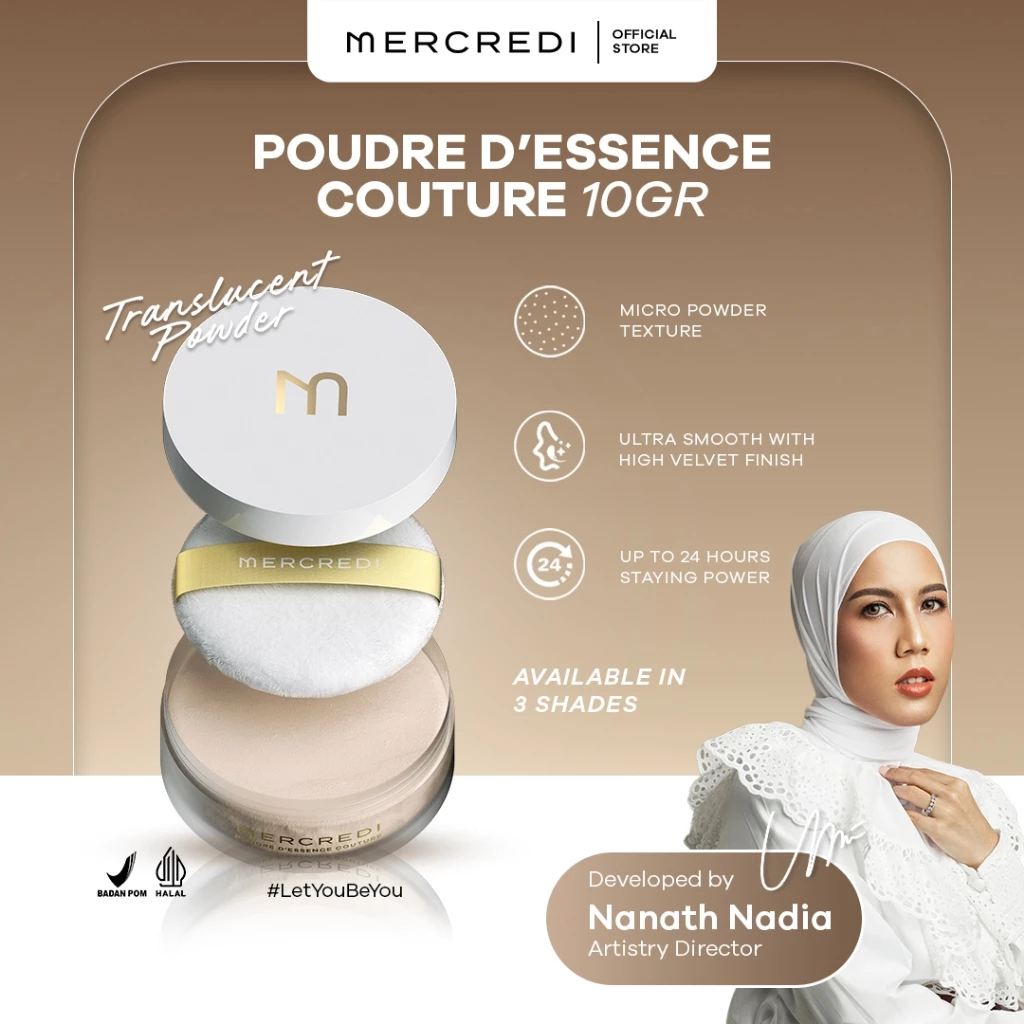 MERCREDI Bedak Tabur Poudre D'Essence Couture Translucent Loose Powder