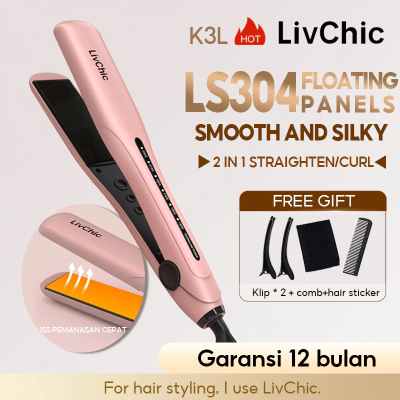 LivChic Official LS304 3IN1 Catokan Rambut 65W daya 2 meter 360° Sudut belok jauh 3IN1