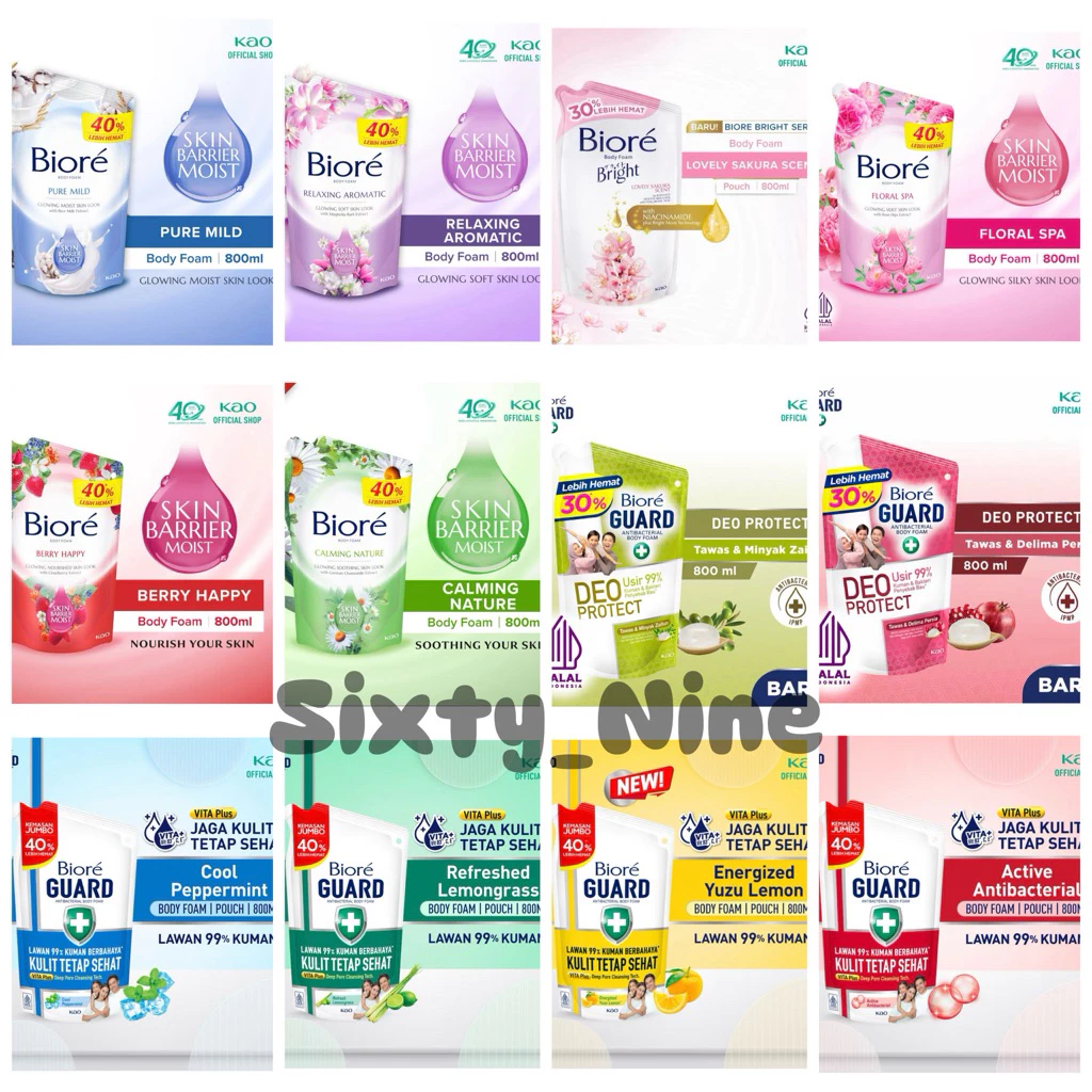 Biore Sabun Cair Refill 800ml PROMO Wangi Lembut