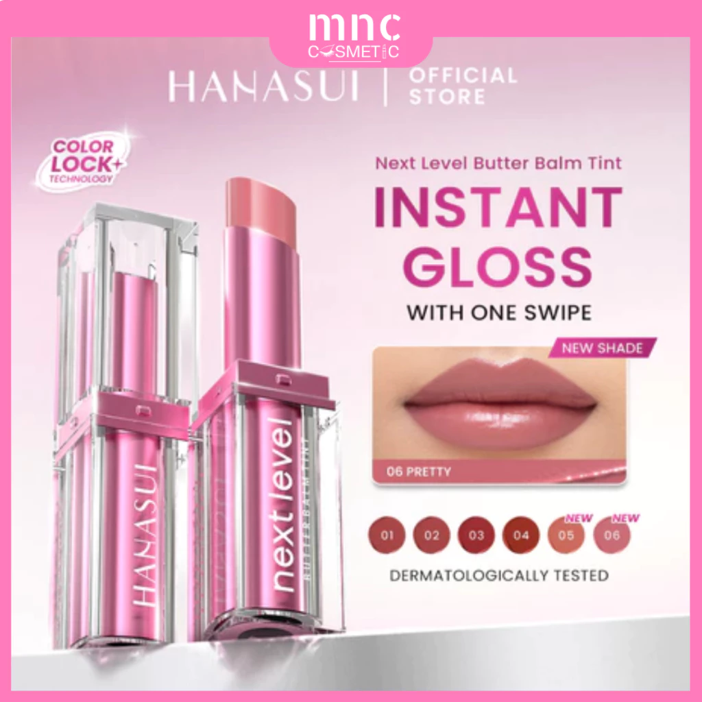 HANASUI Next Level Butter Balm - Color Butter Balm Tinted Lip Balm Melembabkan & Mencerahkan Bibir