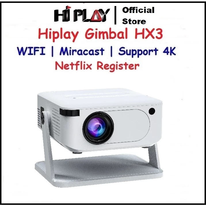 HIPLAY - HX3 Android 14 Proyektor Smart Android 4K WIFI Bluetooth 250 ANSI
