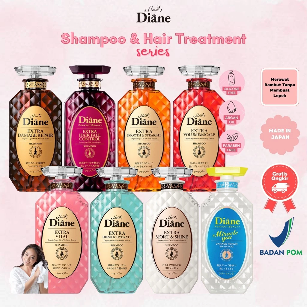 MOIST DIANE Shampoo / Conditioner Treatment Miracle You Perfect Beauty Extra 450ml