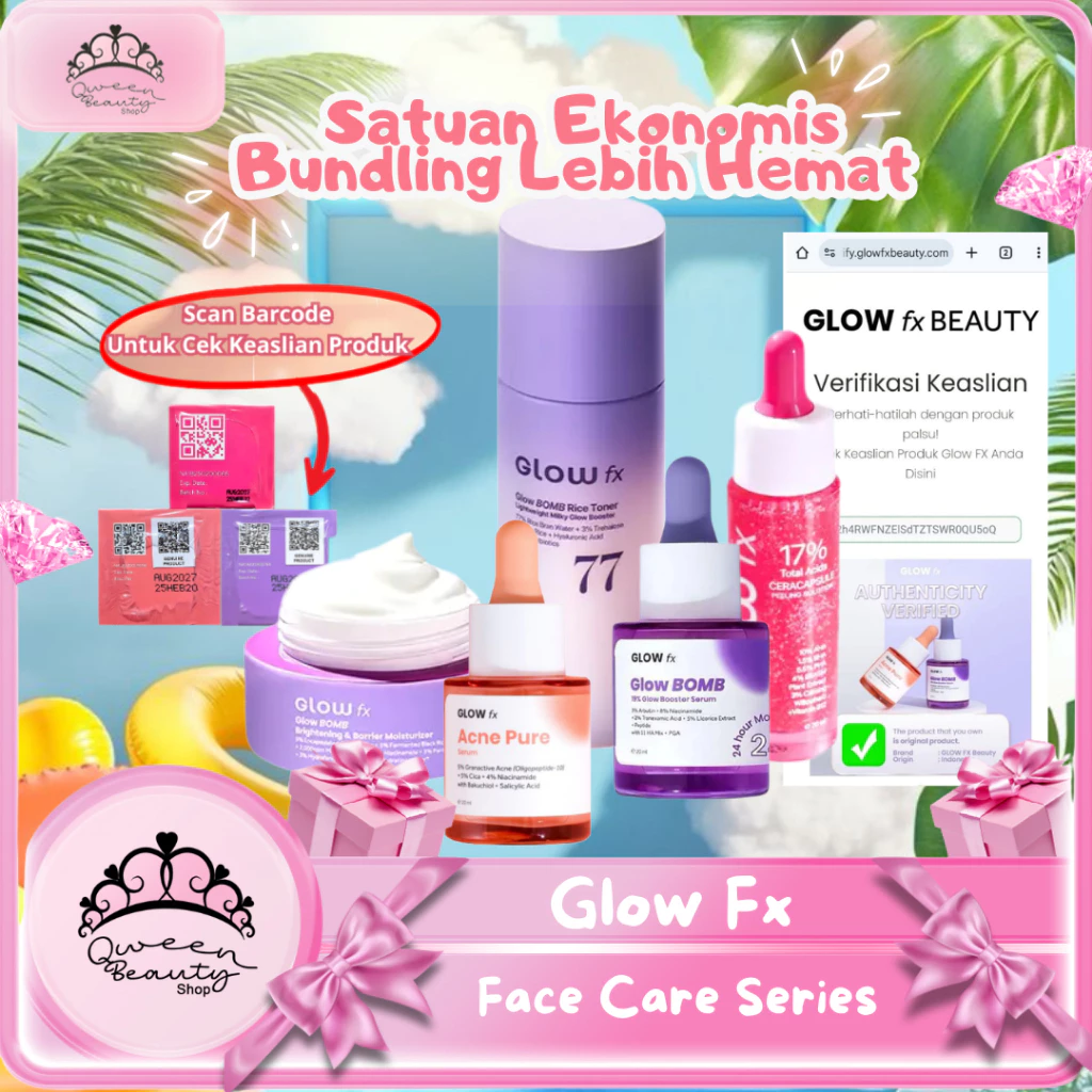 (ADA BUNDLING!!) GLOWFX Glow fx Serum Series | Glow Bomb Serum | Acne Pure Serum berbarcode