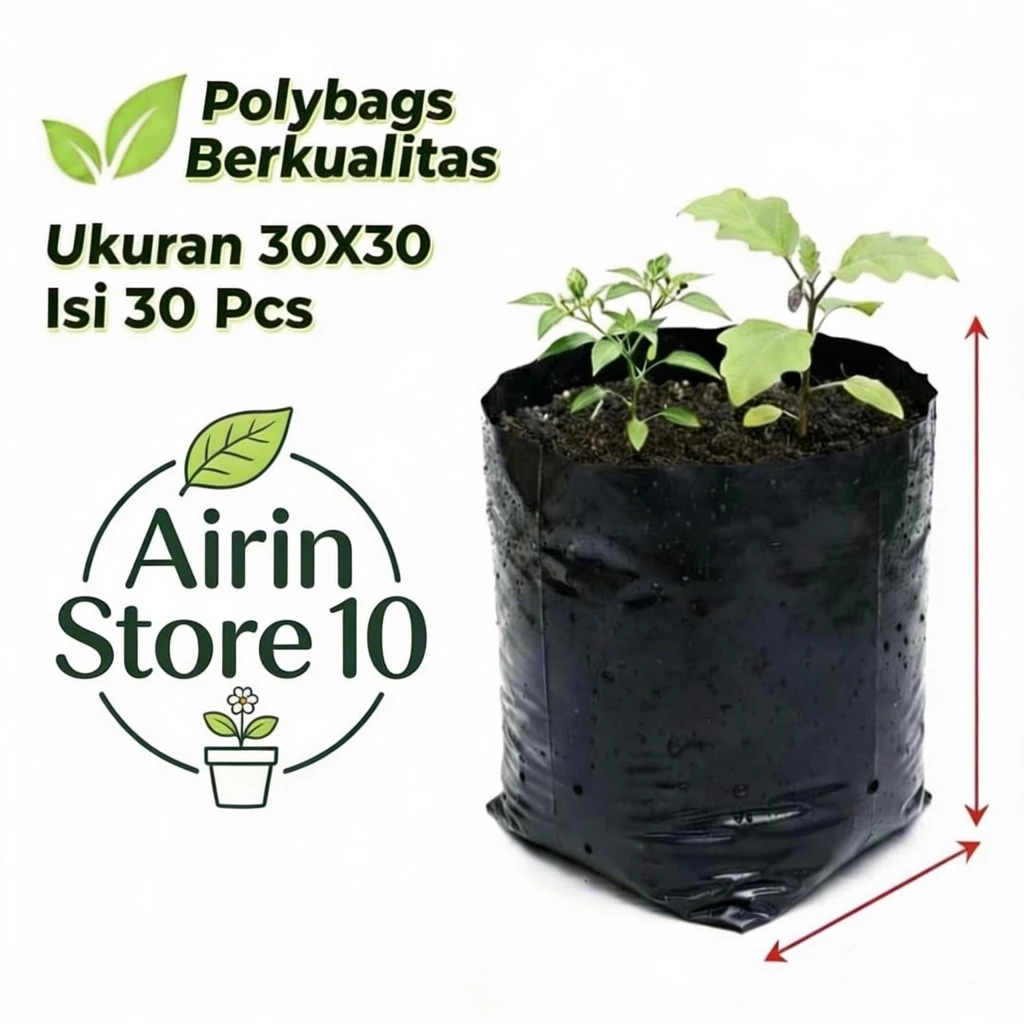 Plastik polybag/Polibeg Ukuran 30×30 isi 30 lembar polybag garden menyediakan berbagai keperluan bercocok tanam