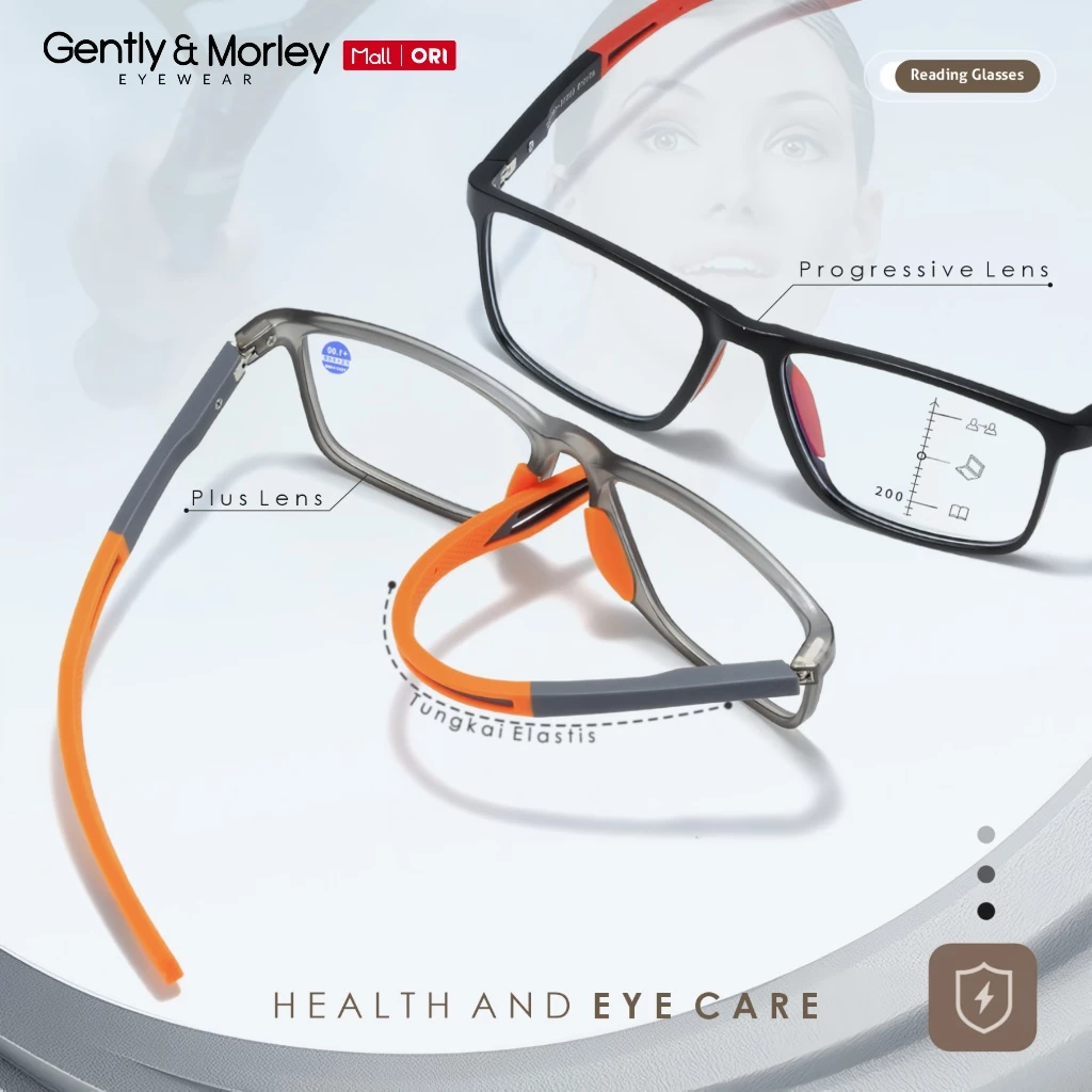 Gently Morley Kacamata Baca Dan Jalan Lensa Plus Progresif Auto Fokus Anti Blueray Material TR90 Lentur Fashion Pria Wanita KY1119