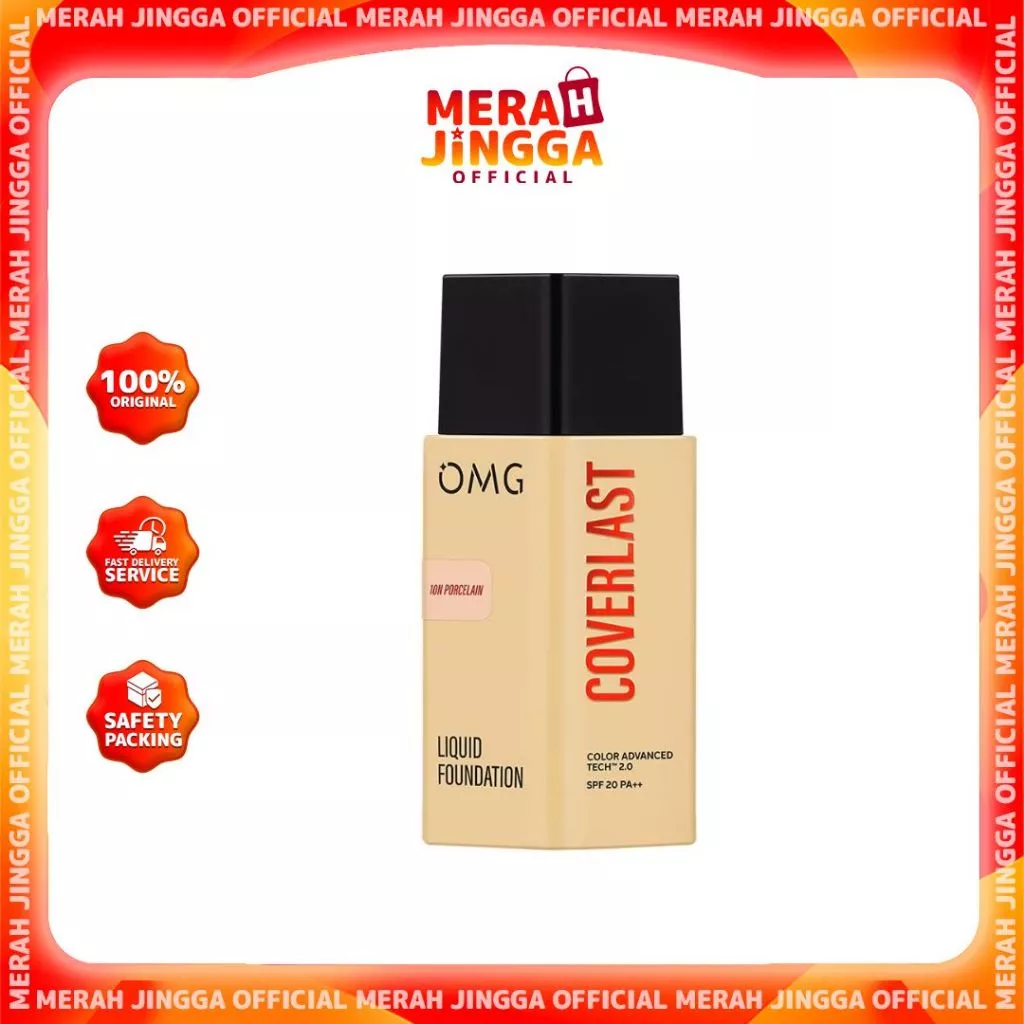 OMG Oh My Glam Coverlast Liquid Foundation - Alas Bedak | Merah Jingga Official