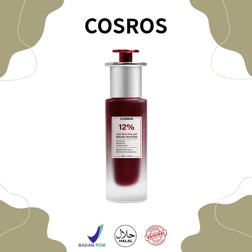 COSROS Acid Peeling 12% AHA BHA PHA LHA 30ml untuk jerawat & mengecilkan pori-pori