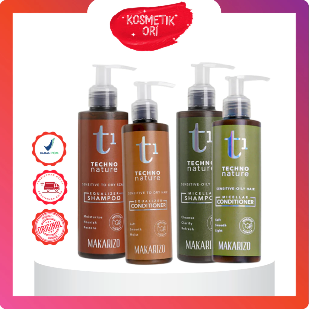 T1 Techno Makarizo Nature -Equalizer -Micellar -Shampo -Conditioner Series -180Ml