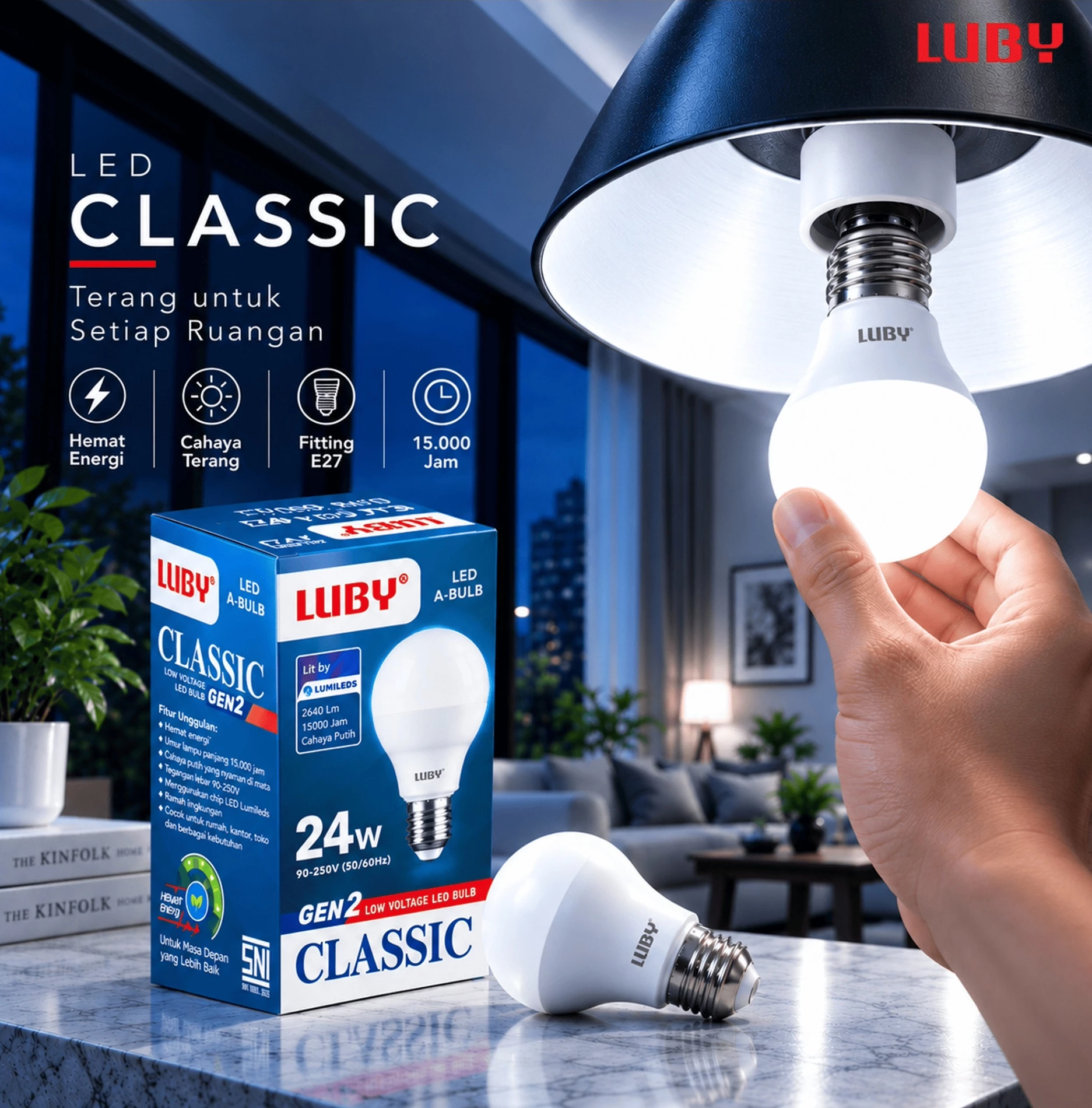 Lampu dinding modern