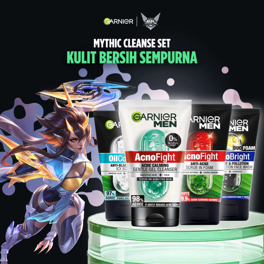 [HOT SALE] GARNIER Men Facial Wash 100ml ALL VARIANT ISI 2 sabun cuci muka pria - face wash Skincare pembersih wajah acno fight turbo bright wasabi charcoal oil control lawan jerawat kulit kusam face wash