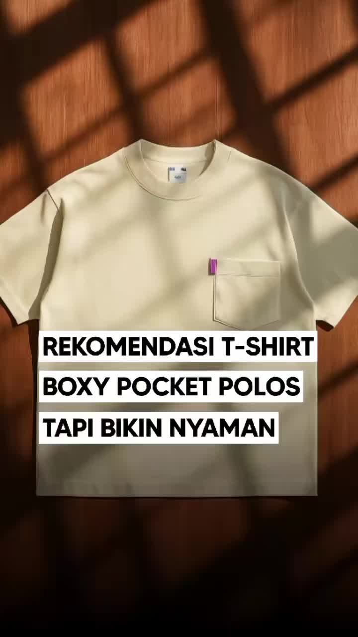 kaos polos boxy pocket beige #kaospolos #boxyfit #tshirt #outfitideas #fypage