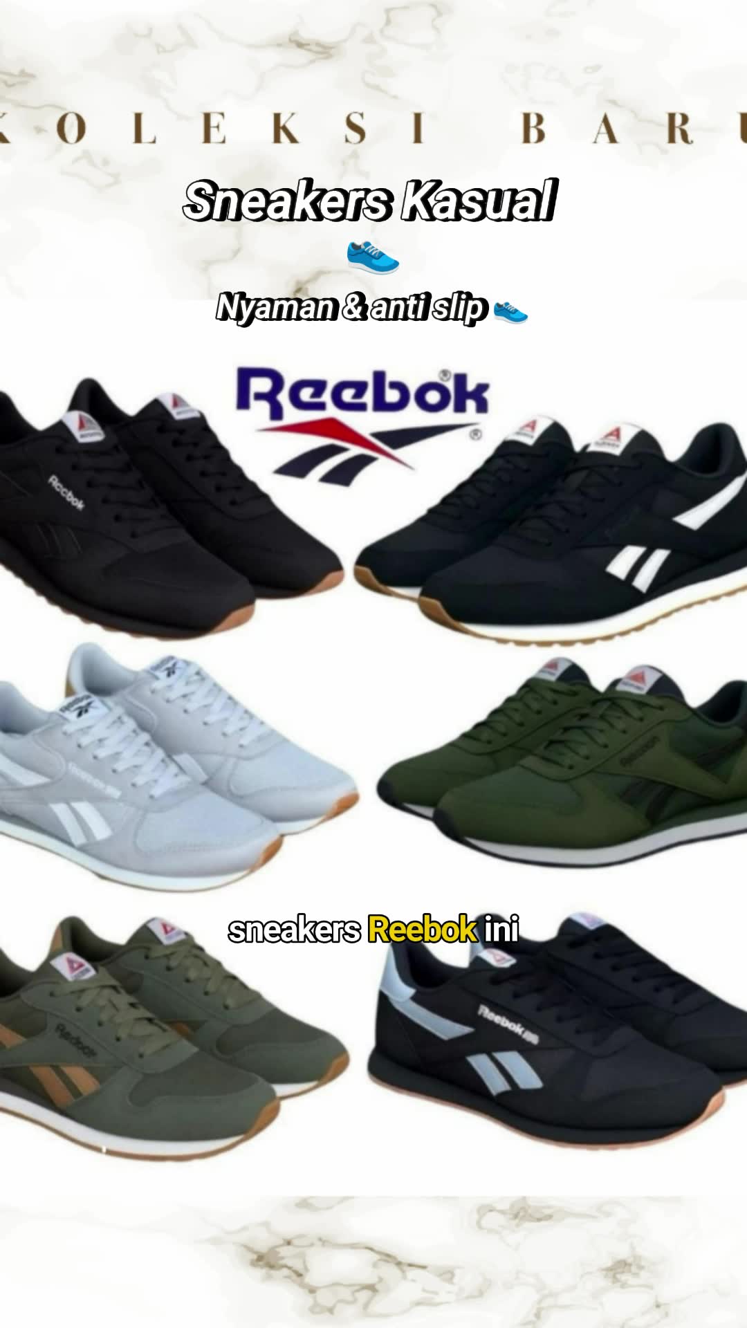 Reebok Classic Nylon Sneakers Pria #reebok #REEBOKCLASSIC #sneakers #RacunShopee #SpillRacunShopee #ShopeeFashionHaul #ShopeeLook #DiskonRacunShopee