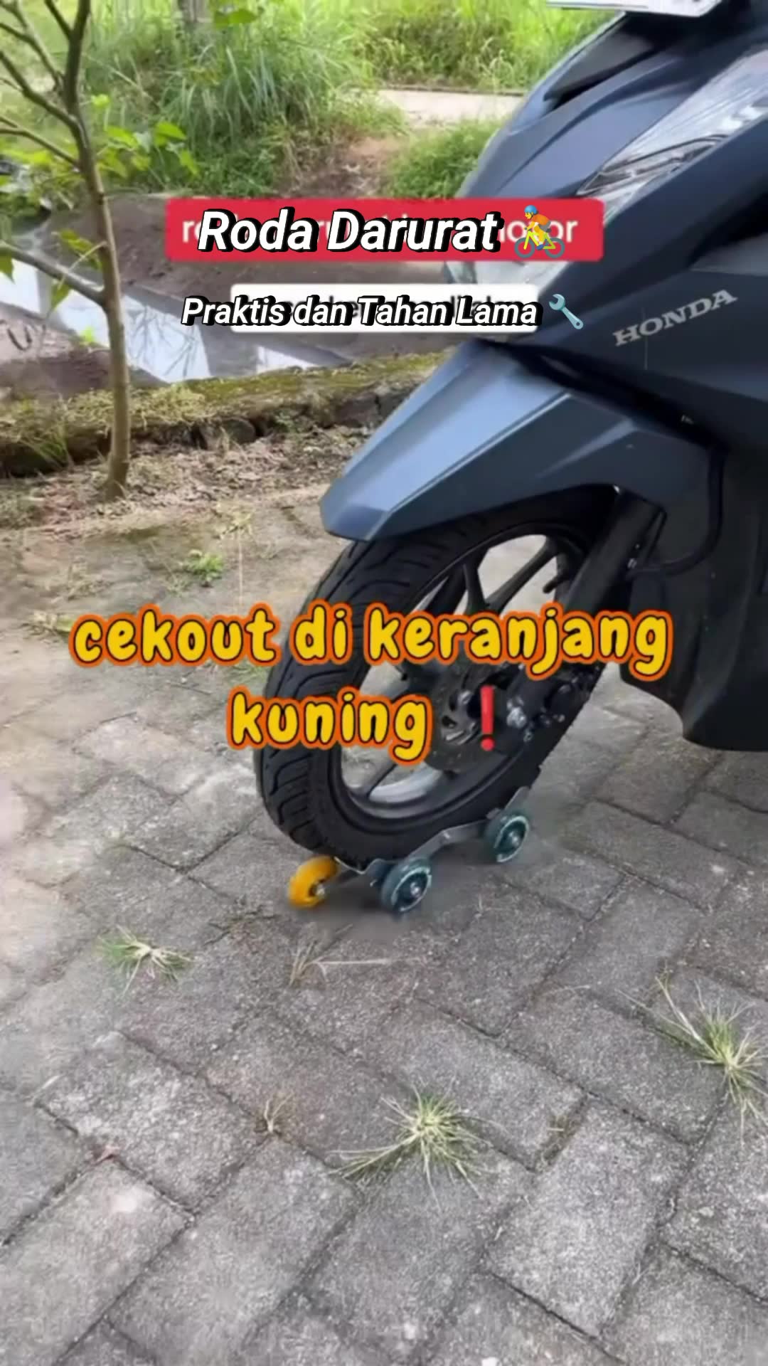 Roda Darurat Ban Bocor Alat Bantu Dorong Motor