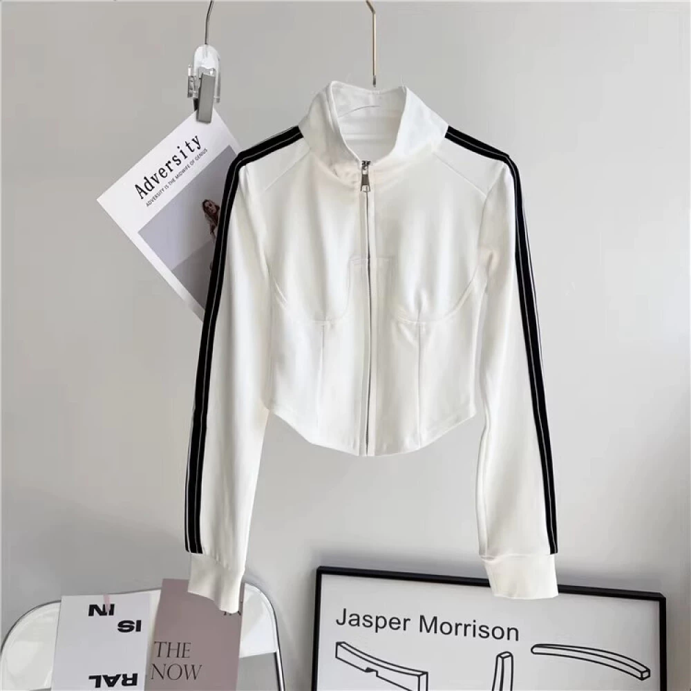 Atasan Jaket Lengan Panjang Ramping | Desain Ritsleting Leher ManisOriginal By Classfit.id | Versati