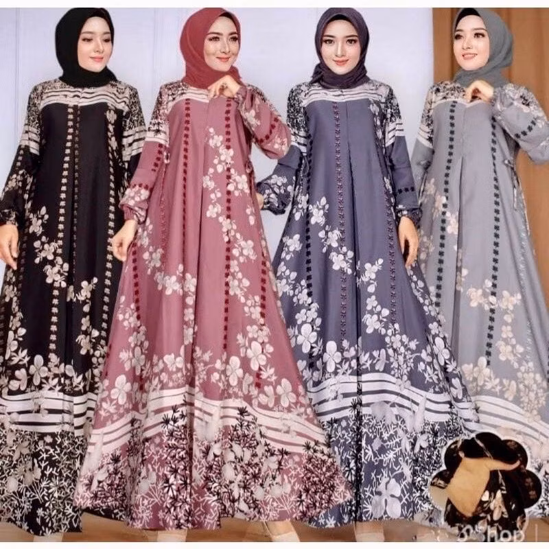 Gamis SELENA HYGET MOTIF busui PALING LARIS ,Gamis hygit MURAH TERLARIS