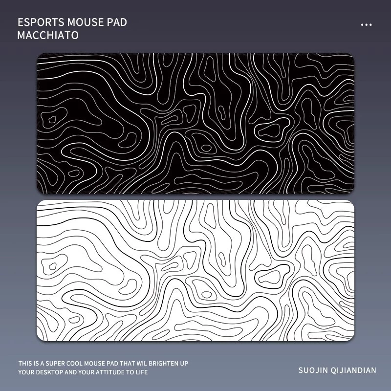 Gaming Mouse Pad Exquisite Line Design Non-Slip Soft Keyboard Desktop Multi-Purpose Mat