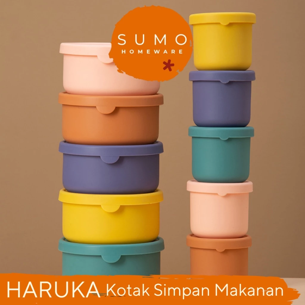 HARUKA Kotak Food Serbaguna Tempat Lunch Box Silicone Penyimpanan Bekal