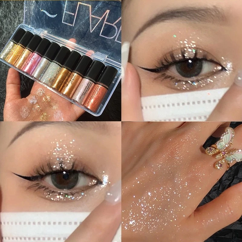 [COD] Eyeshadow Gliter Waterproof Long Lasting Liquid Eyeshadow Pearl Light Highlight-GY