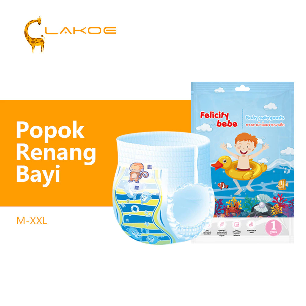 LAKOEOFFICIALMALL COD Popok Celana Renang Anak Bayi Anti Air Baby Swimpants Sekali Pakai