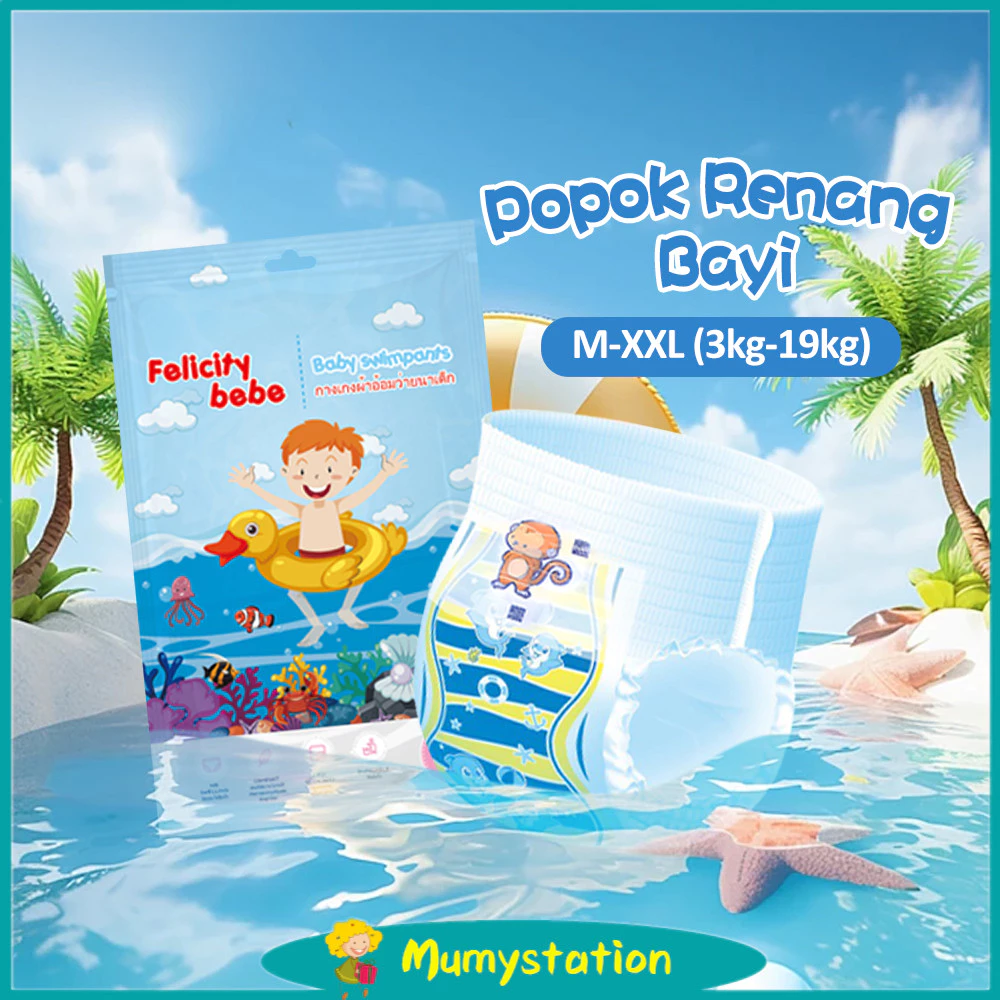 Mumystation celana renang anak anti air popok renang bayi disposable swim diaper