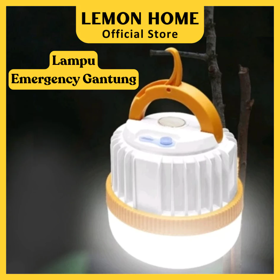 Lemon Home [Garansi 1 Tahun] Lampu Emergency 400wat 600wat Lampu Gantung Camping lamp USB C magnet Charger+Superterang LH
