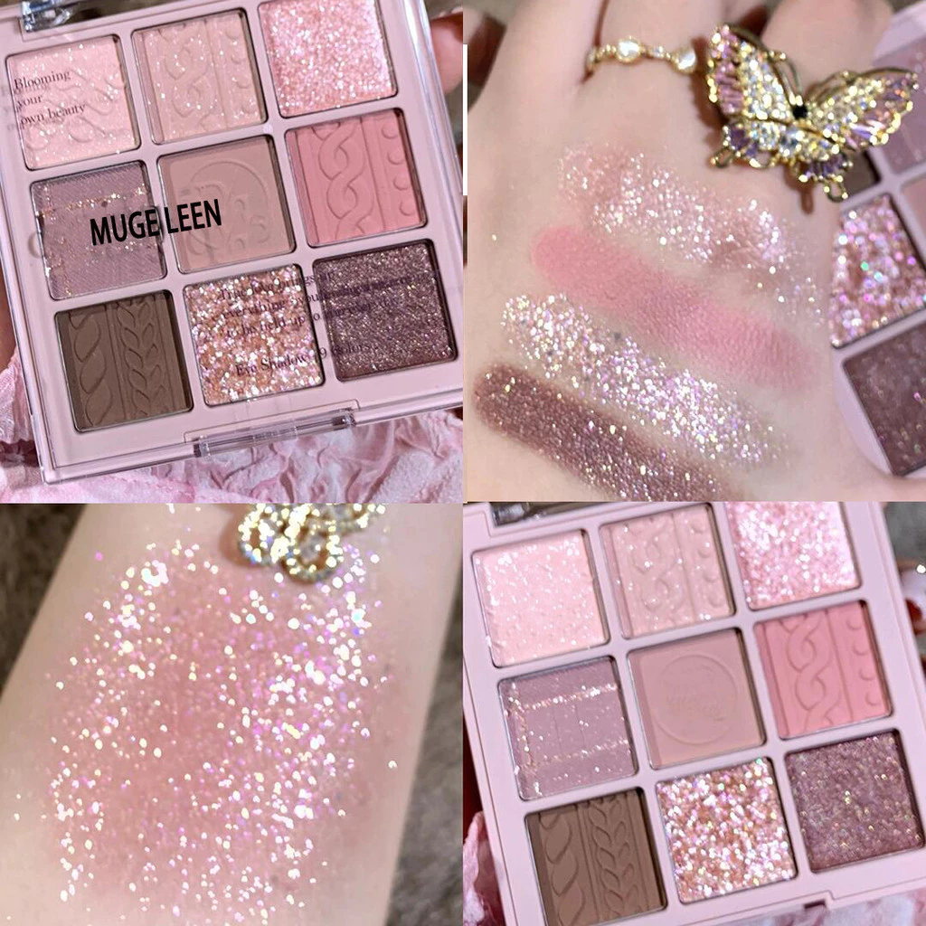 Unimese Muge Leen 9 Warna 1.5g Eyeshadow Waterproof Tahan Air Perona Mata Palet Untuk Harian