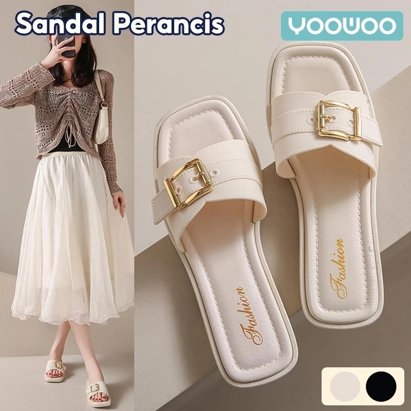 YooWoo Sandal slop wanita / sandal teplek fashion / sandal casual