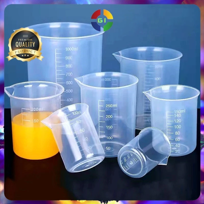 (GI) Gelas Mug Takar Ukur Plastik Cup Berbagai Ukuran