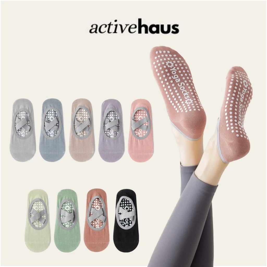 Kaos Kaki Yoga Tali Silang Pilates Senam Ballet Gym Fitness Pendek Anti Slip Anti Licin Socks