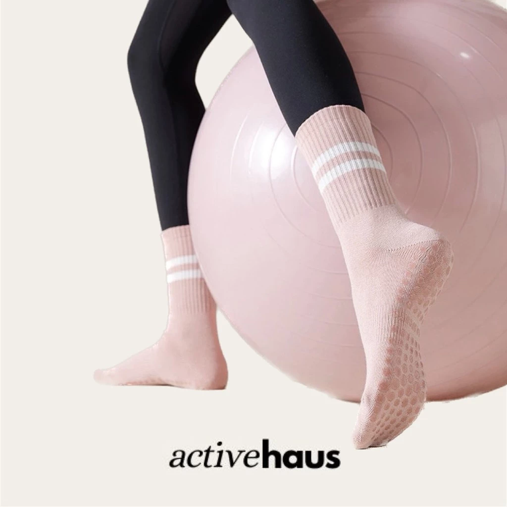 Kaos Kaki Yoga Panjang Pilates Senam Gym Ballet Fitness Dance Panjang Anti Licin Anti Slip Socks Wanita