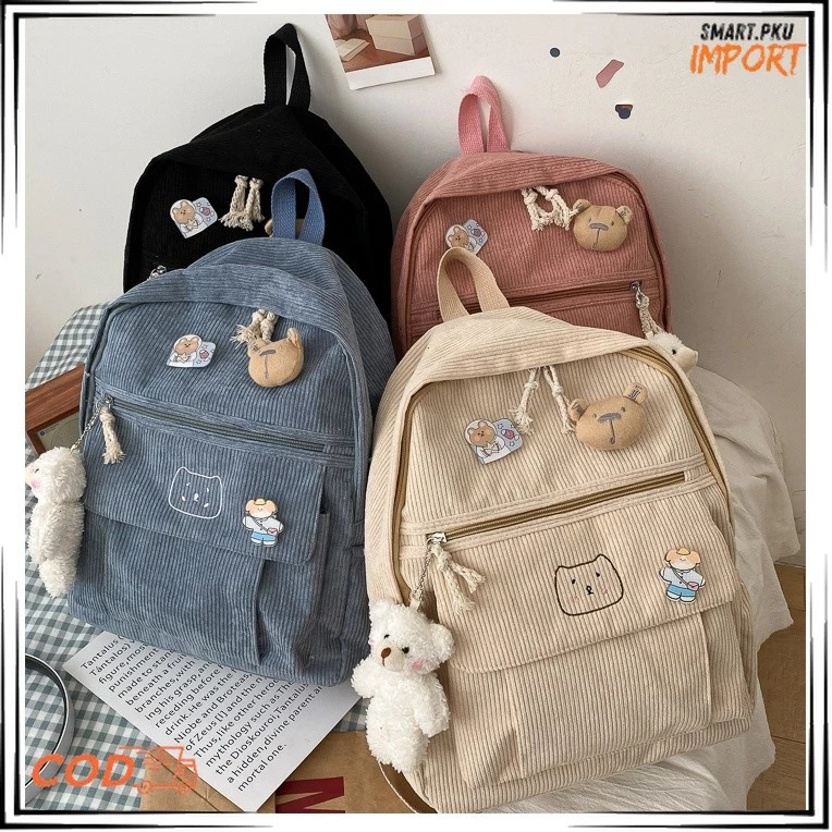 NEW TAS RANSEL BACKPACK UNISEX PRIA WANITA FASHION KOREA IMPORT 7011 ANTI AIR SEKOLAH KULIAH KERJA TERBARU CEWEK COWOK