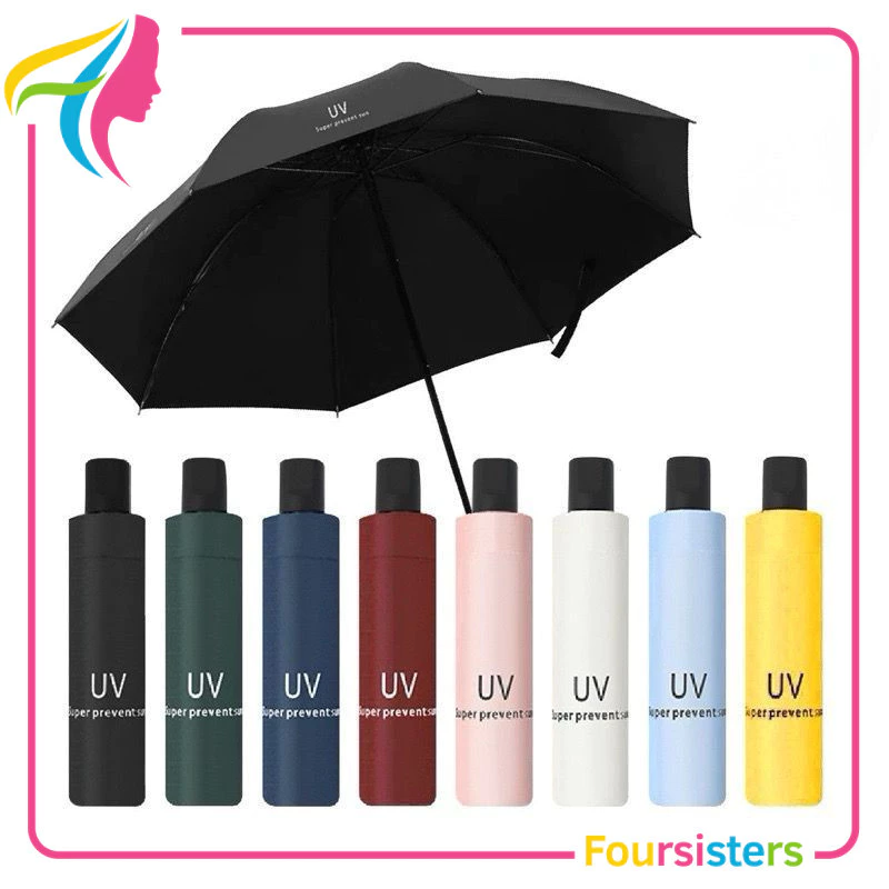 [FS] Payung Lipat Anti UV Sinar Matahari dan Hujan Buka Tutup Lipat