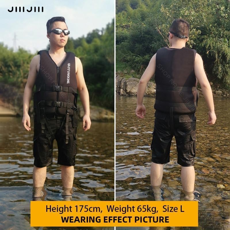 JIIIJIII Jaket pelampung luar ruangan untuk anak-anak dan dewasa, rompi renang ukuran besar, daya apung tinggi, jet ski, memancing, penyelamatan air, peralatan luar ruangan