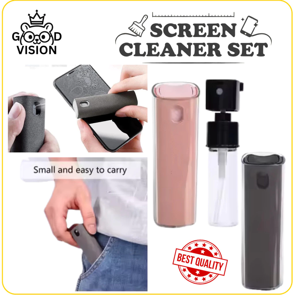 Pembersih Kaca Layar Gadget 2in1 - Cleaner HP, Laptop, TV Anti Fingerprint & Debu Praktis