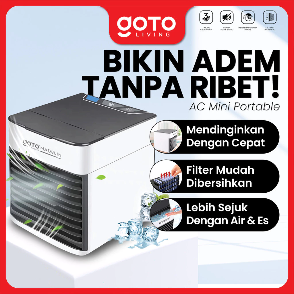 Goto Madelin Air Cooler AC Mini Kipas Pendingin Ruangan Portable